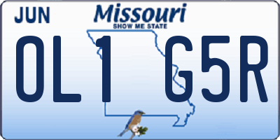 MO license plate OL1G5R