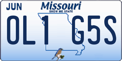 MO license plate OL1G5S