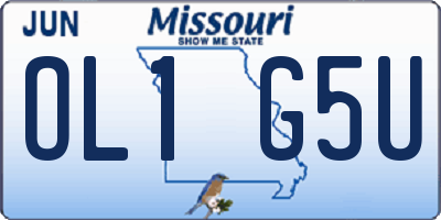 MO license plate OL1G5U