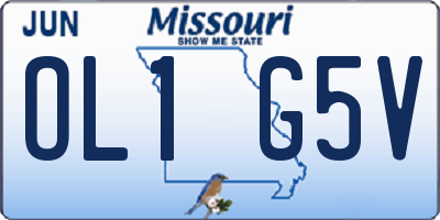 MO license plate OL1G5V