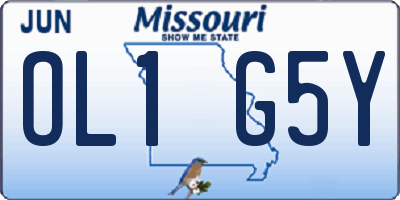 MO license plate OL1G5Y