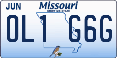 MO license plate OL1G6G
