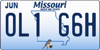 MO license plate OL1G6H