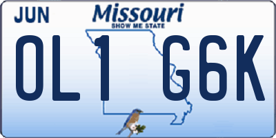 MO license plate OL1G6K