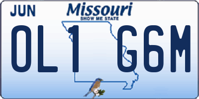 MO license plate OL1G6M