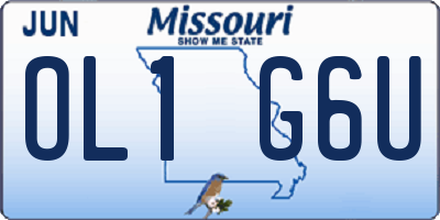 MO license plate OL1G6U