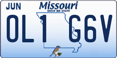 MO license plate OL1G6V