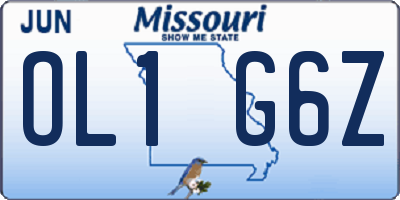 MO license plate OL1G6Z