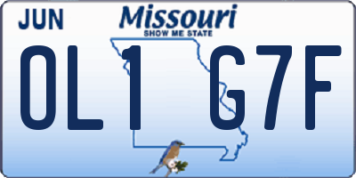 MO license plate OL1G7F