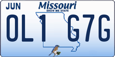 MO license plate OL1G7G