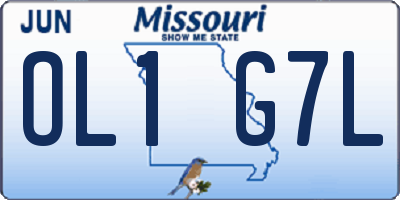 MO license plate OL1G7L