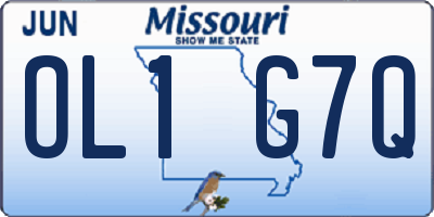 MO license plate OL1G7Q