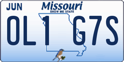 MO license plate OL1G7S