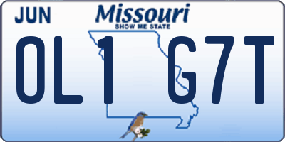 MO license plate OL1G7T