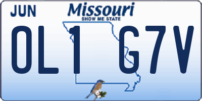 MO license plate OL1G7V