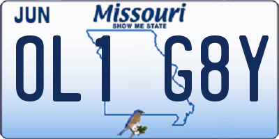 MO license plate OL1G8Y