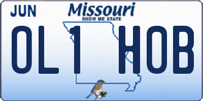 MO license plate OL1H0B