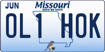 MO license plate OL1H0K