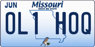 MO license plate OL1H0Q