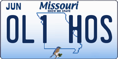 MO license plate OL1H0S