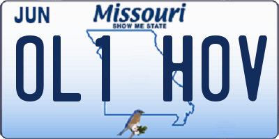MO license plate OL1H0V