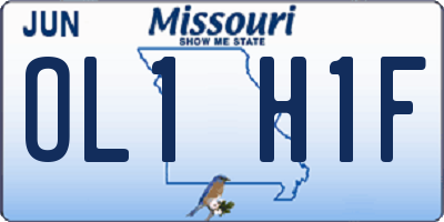 MO license plate OL1H1F