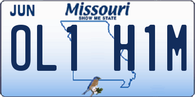 MO license plate OL1H1M