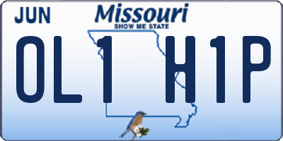 MO license plate OL1H1P