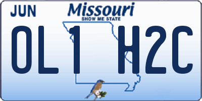 MO license plate OL1H2C