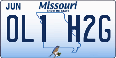 MO license plate OL1H2G
