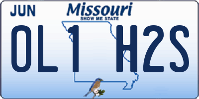 MO license plate OL1H2S