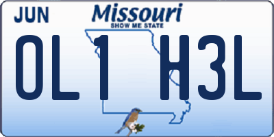 MO license plate OL1H3L
