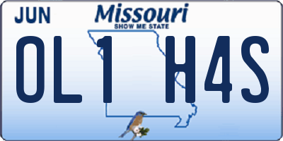 MO license plate OL1H4S