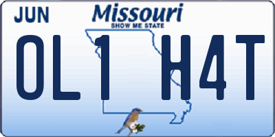 MO license plate OL1H4T