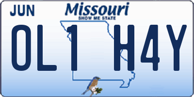 MO license plate OL1H4Y