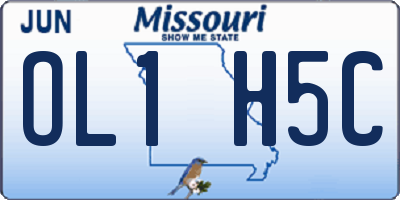MO license plate OL1H5C