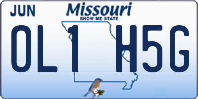 MO license plate OL1H5G