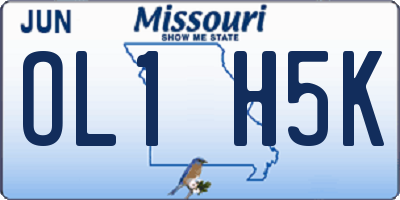 MO license plate OL1H5K