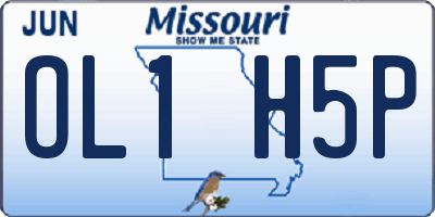 MO license plate OL1H5P