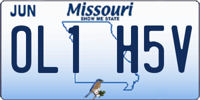 MO license plate OL1H5V