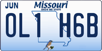 MO license plate OL1H6B