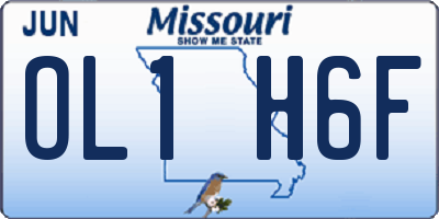MO license plate OL1H6F