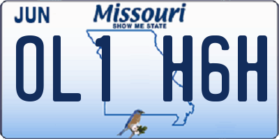 MO license plate OL1H6H