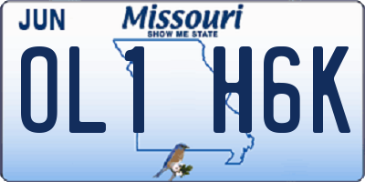MO license plate OL1H6K