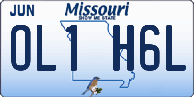 MO license plate OL1H6L