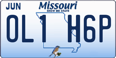 MO license plate OL1H6P