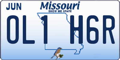 MO license plate OL1H6R