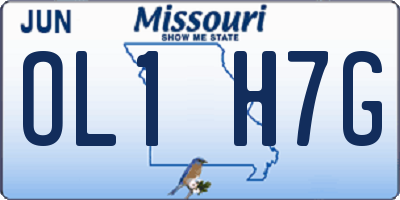 MO license plate OL1H7G