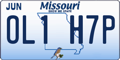 MO license plate OL1H7P