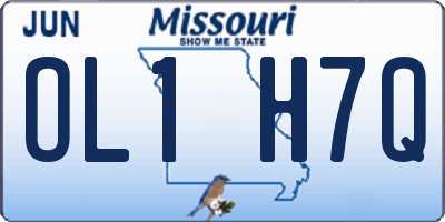 MO license plate OL1H7Q